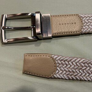 Dunning Golf Men's Tyrone Wool Tan Stretch Belt Size 38